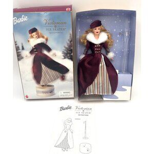 Special Edition 2000 Barbie Victorian Ice Skater Doll In Elegant Winter Ensemble